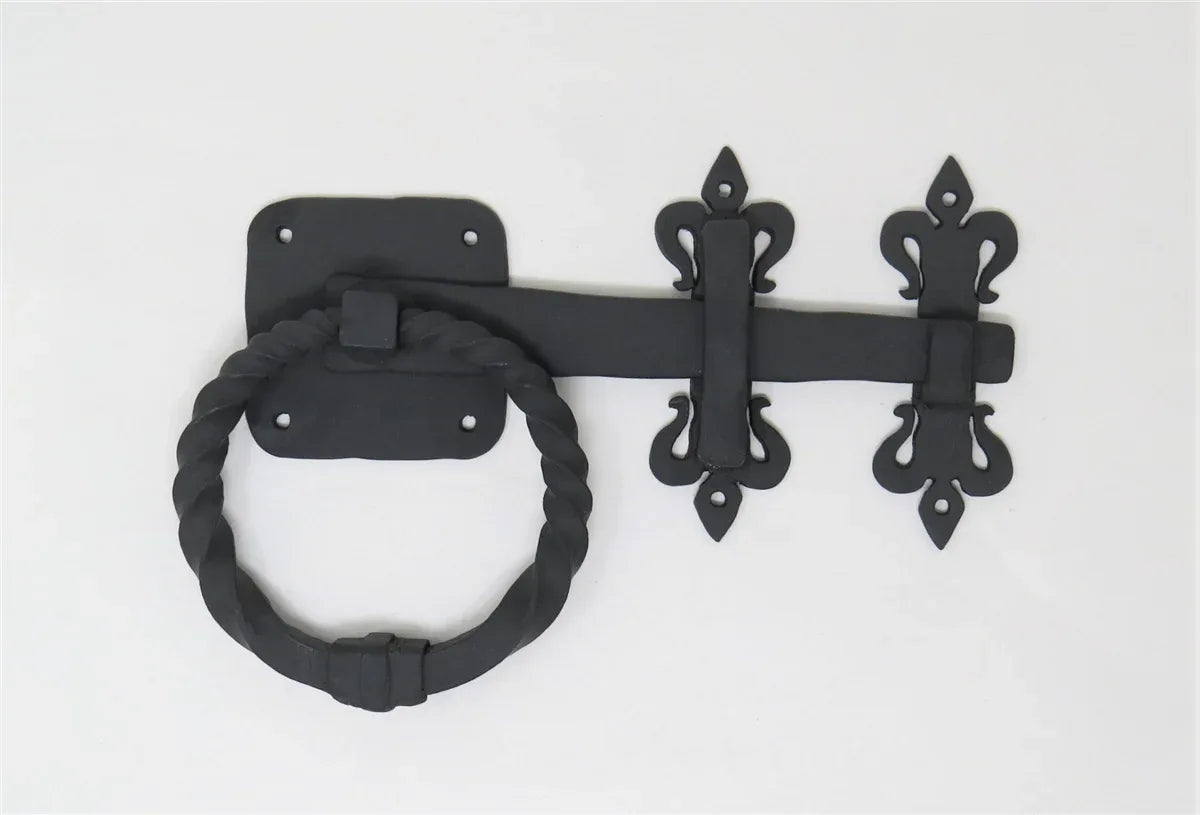 Spanish Mission Iron Ring Latch - Old West Iron