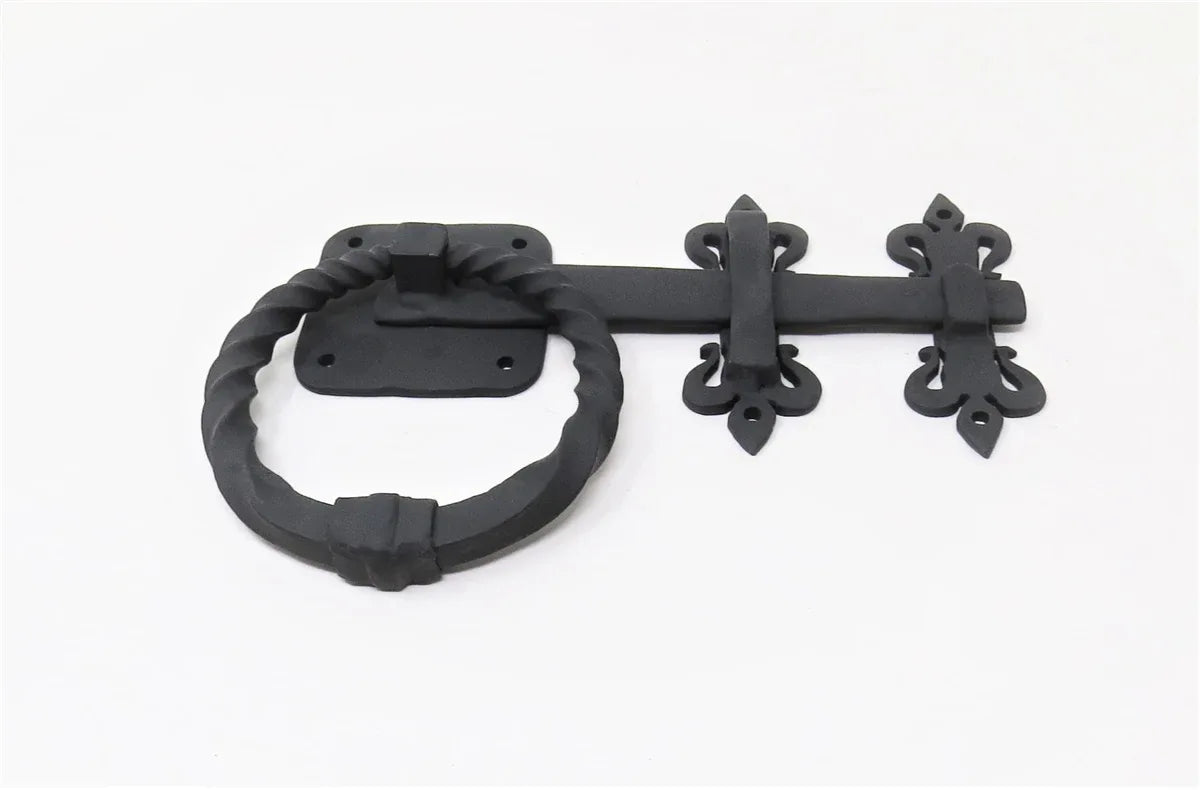 Spanish Mission Iron Ring Latch - Old West Iron