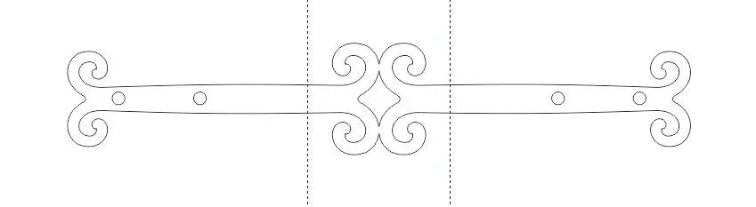 Middle Age Europe Iron Mantel Strap - Old West Iron