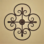 Smooth Cabinet Insert with Rosette - Old West Iron