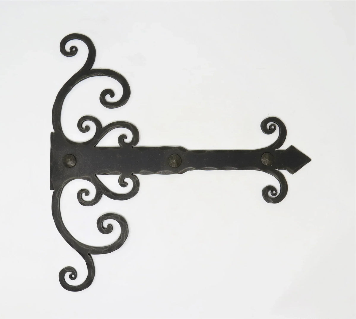 Chateauesque Iron Garage Door Dummy Hinge Strap - Old West Iron