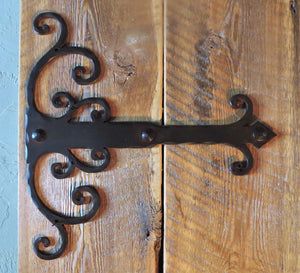 Chateauesque Iron Garage Door Dummy Hinge Strap - Old West Iron