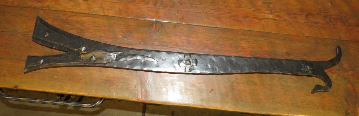 XL Nordic Iron Age Wrought Iron Faux Hinge Strap - Old West Iron