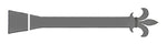 Egyptian Fleur De Lis Iron XL Functioning Hinge Strap - Old West Iron