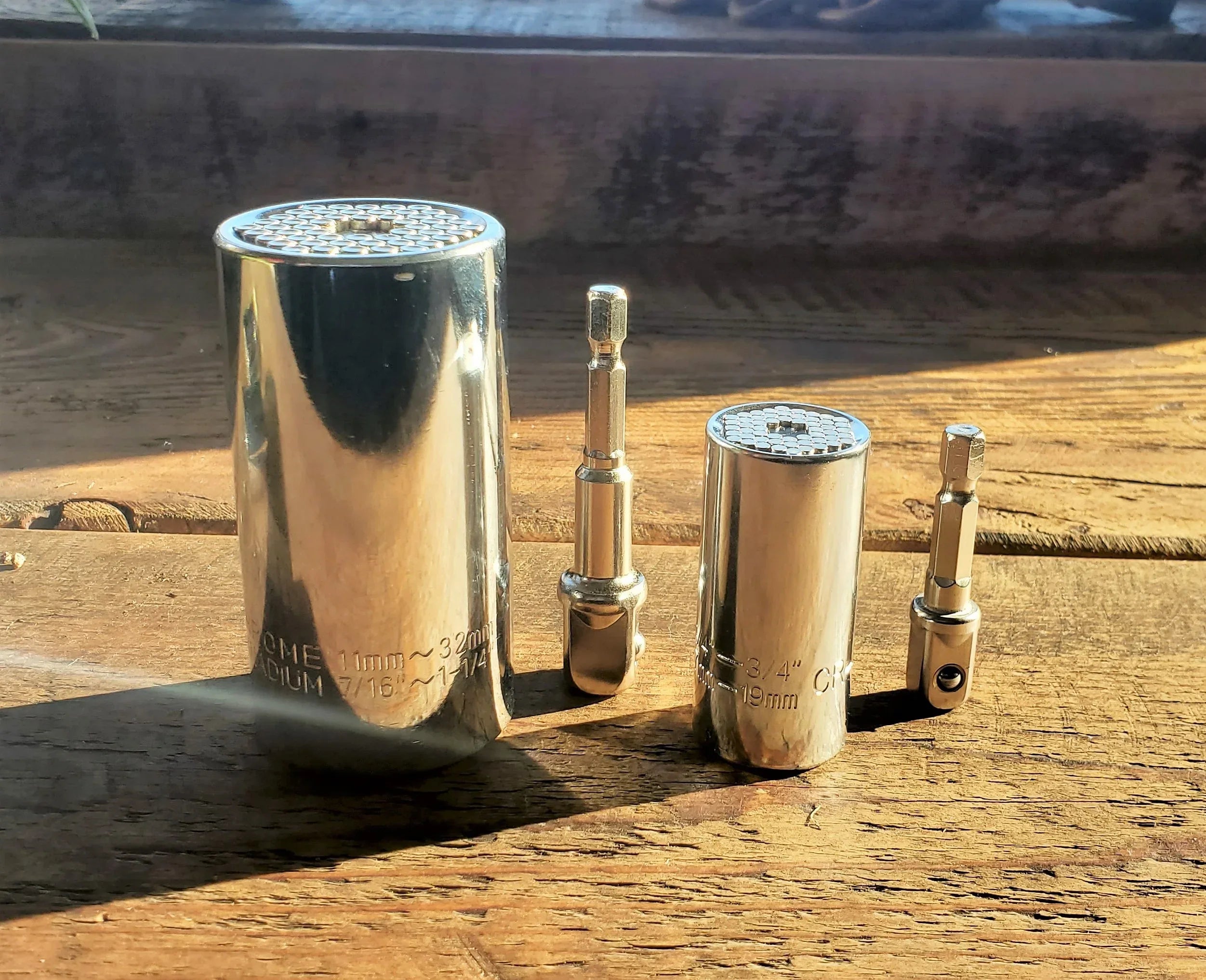 Set of 2 Gator Grip Sockets - King and Small Size - Old West Iron