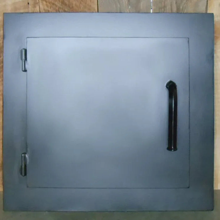 Custom Scandinavian Rectangle Hinged Pizza Oven Door - Old West Iron