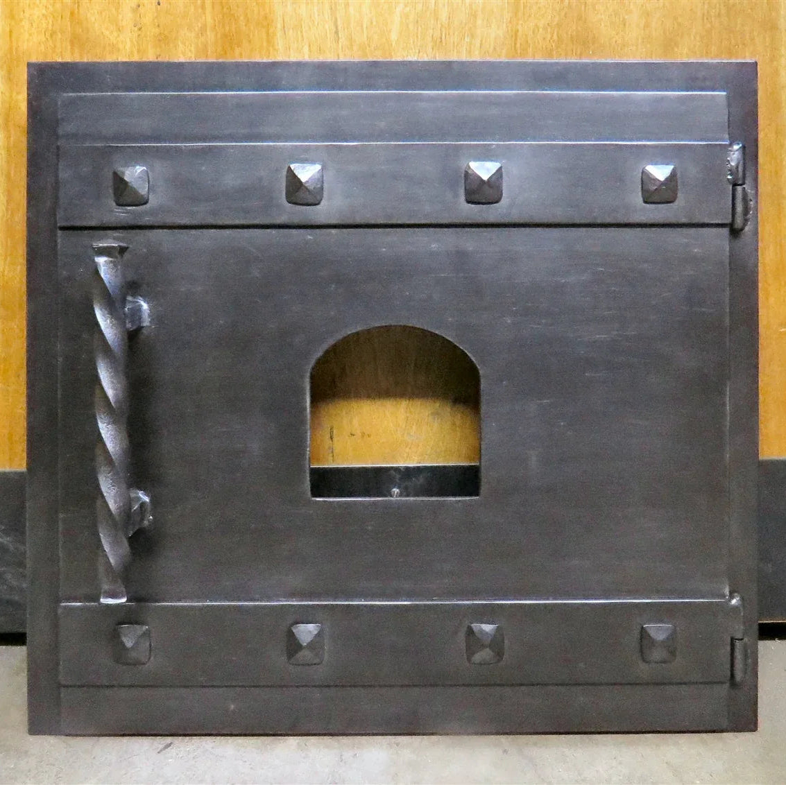Craftsman Square Hinged Pizza Oven Door - Old West Iron