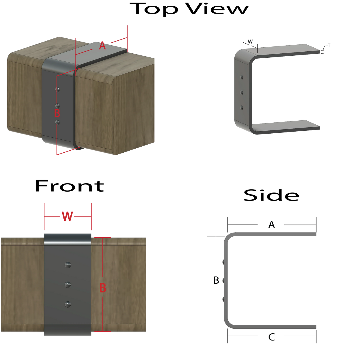 Nordic Iron Mantel Strap - Old West Iron