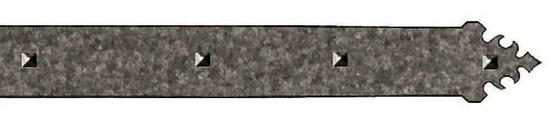 Ancient Persian Iron Garage Door Dummy Hinge Strap - Old West Iron