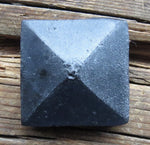 1 1/2" Square Hammered Pyramid Head Clavo / Decorative Nail Head - Old West Iron