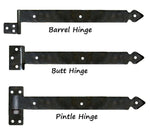 Rustic Wrought Iron Functioning Hinge Strap - Old West Iron