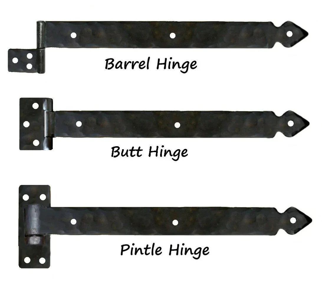Rustic Wrought Iron XL Functioning Hinge Strap - Old West Iron