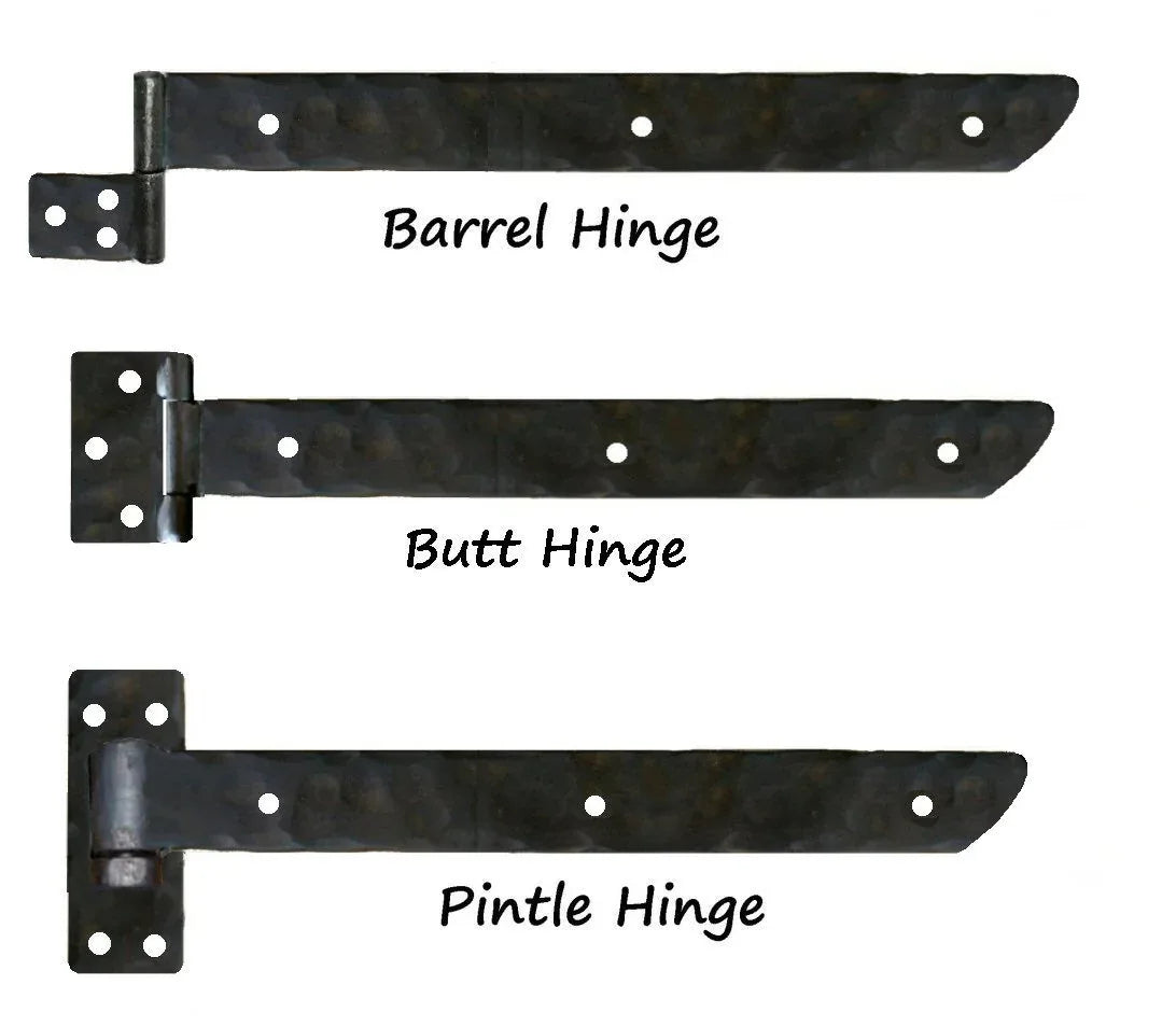 Tuscan Wrought Iron Functioning Hinge Strap - Old West Iron