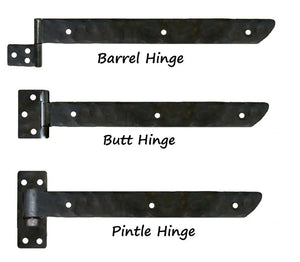 Tuscan Wrought Iron Functioning Hinge Strap - Old West Iron