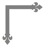 Dunmow Crest Fleur De Lis Iron "L" Plate - Old West Iron