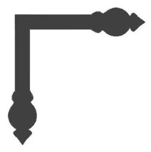 Tudor Revival Iron "L" Plate - Old West Iron