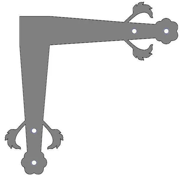 German Castle Iron "L" Plate - Old West Iron