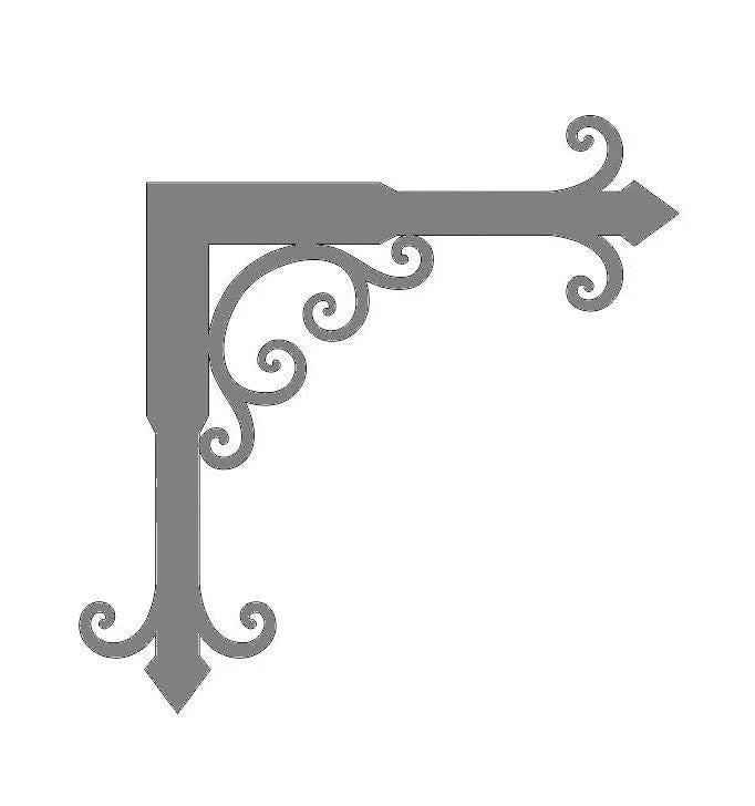 Chateauesque Iron "L" Plate - Old West Iron