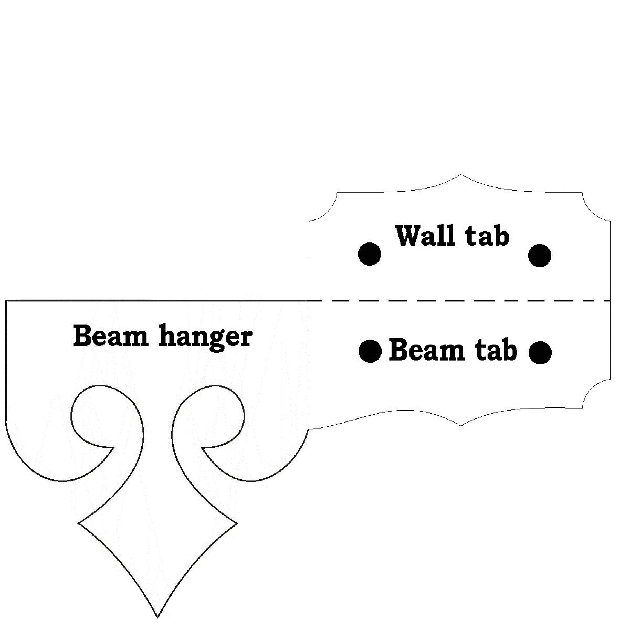 Baroque Iron Joist Hanger - Old West Iron