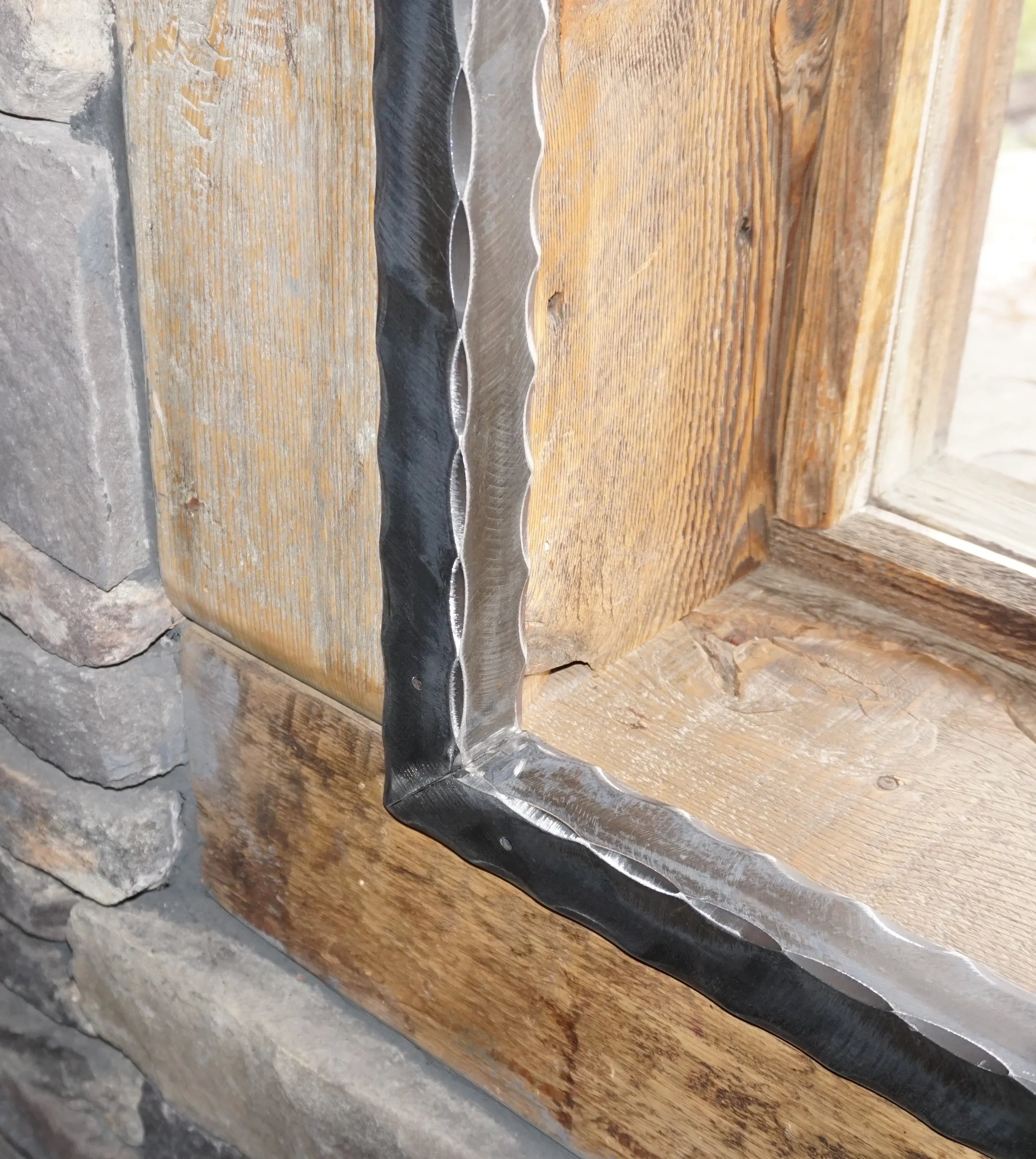 1 1/2" x 1 1/2" x 1/8" Hammered Angle Iron - Old West Iron