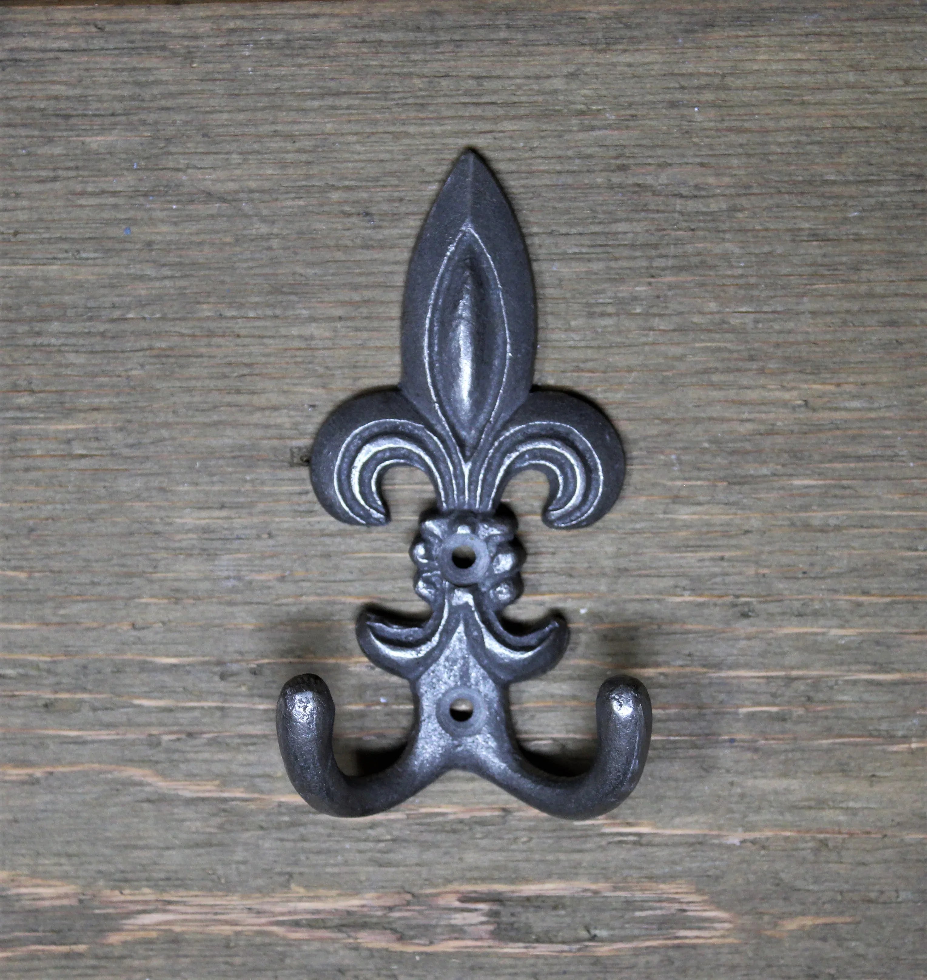 Large Fluer De Lis Iron Hook - Old West Iron