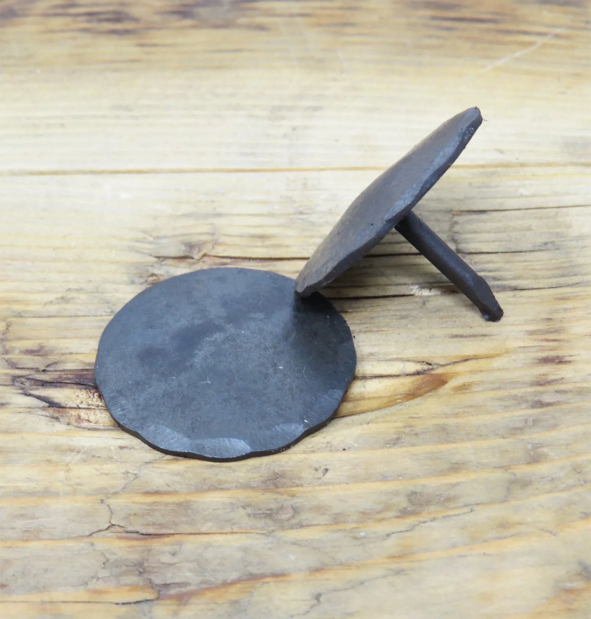 1 1/2" Round Hammered Edge Clavo / Decorative Nail Head - Old West Iron