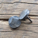 1 1/4" Thick Round Hammered Head Clavo in Natural Rust - Bulk Box (80) - Old West Iron