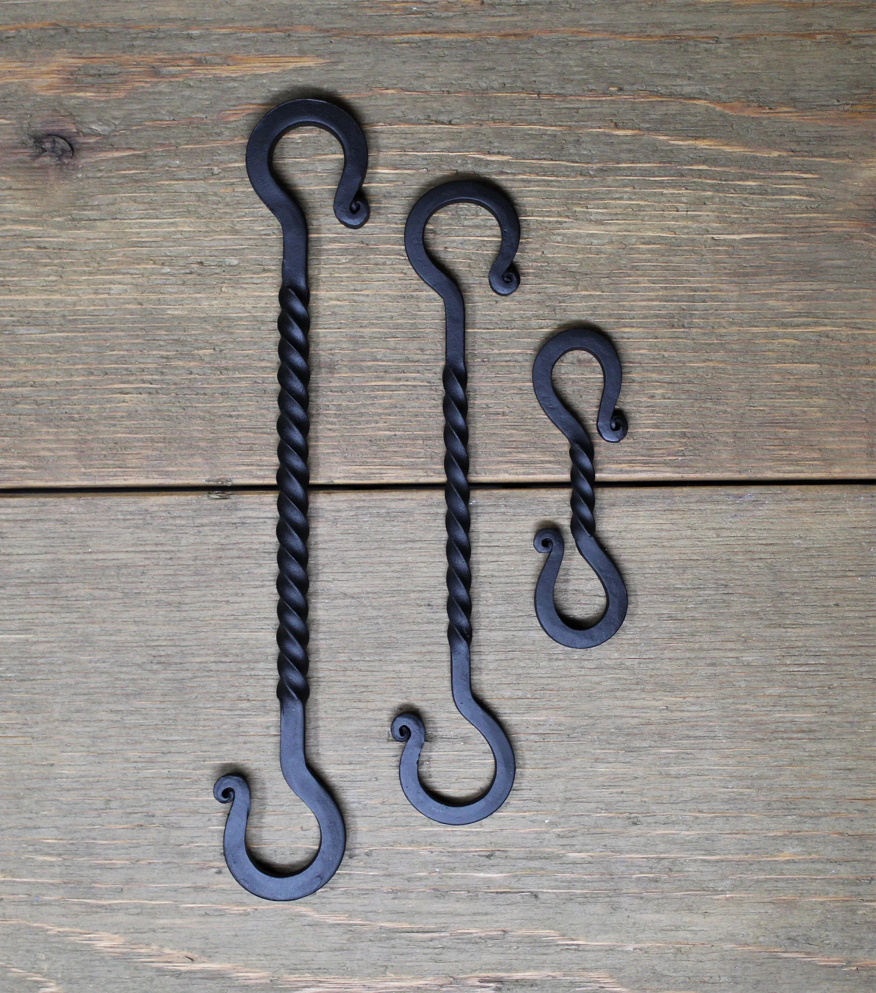 Long Twisted S-Hook - Old West Iron