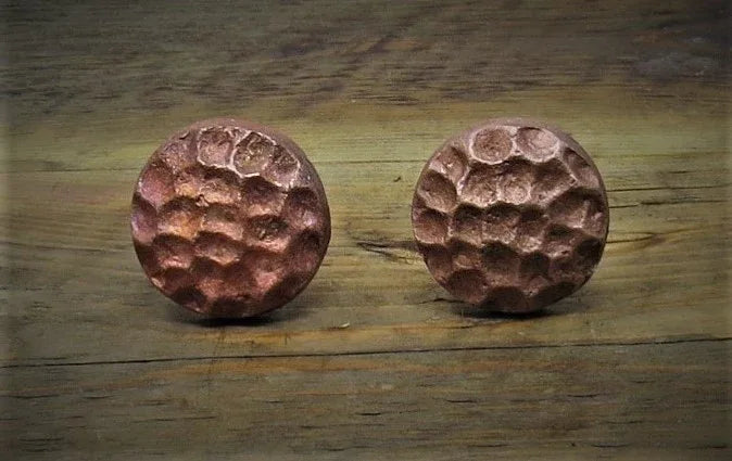 1/4" dia x 2 9/16" length x 3/4" head Hammered Round Copper Bolt - Old West Iron