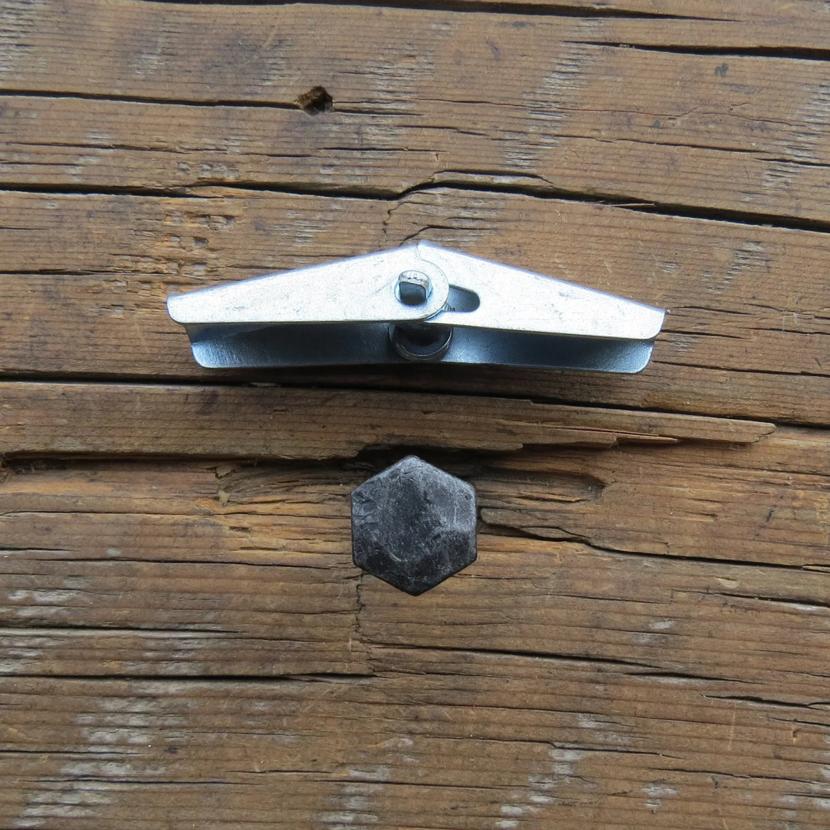 1/4" Hammered Hex Head Toggle Bolt - Old West Iron