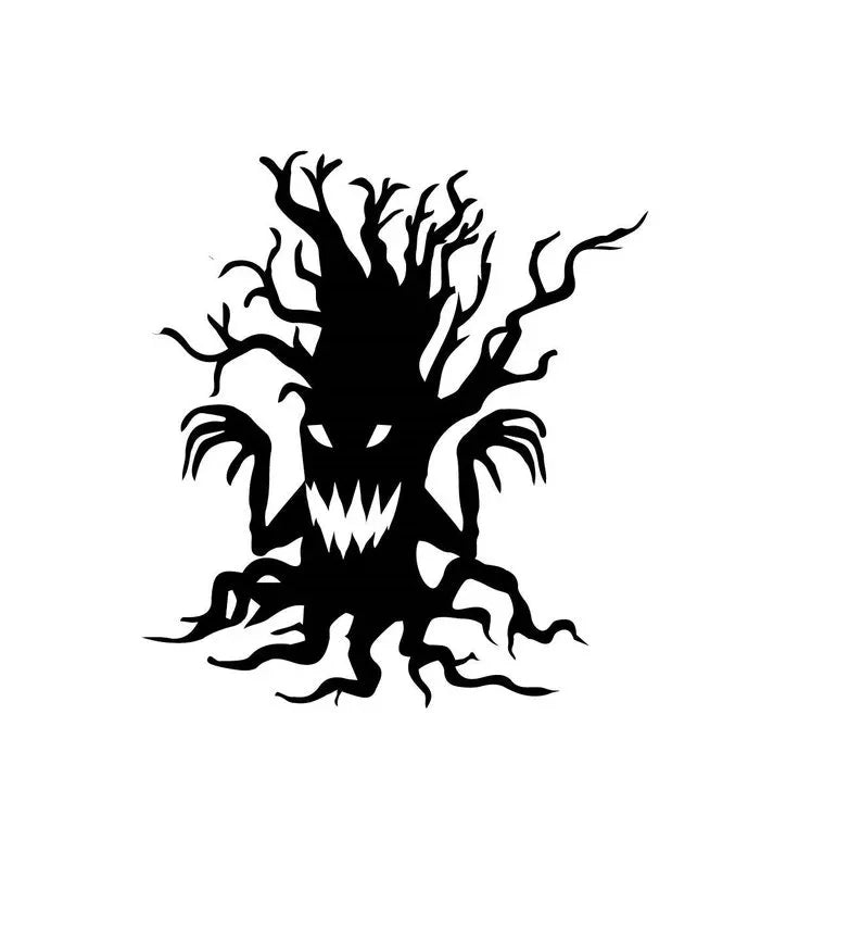 Spooky Tree Metal Cut Out - Old West Iron