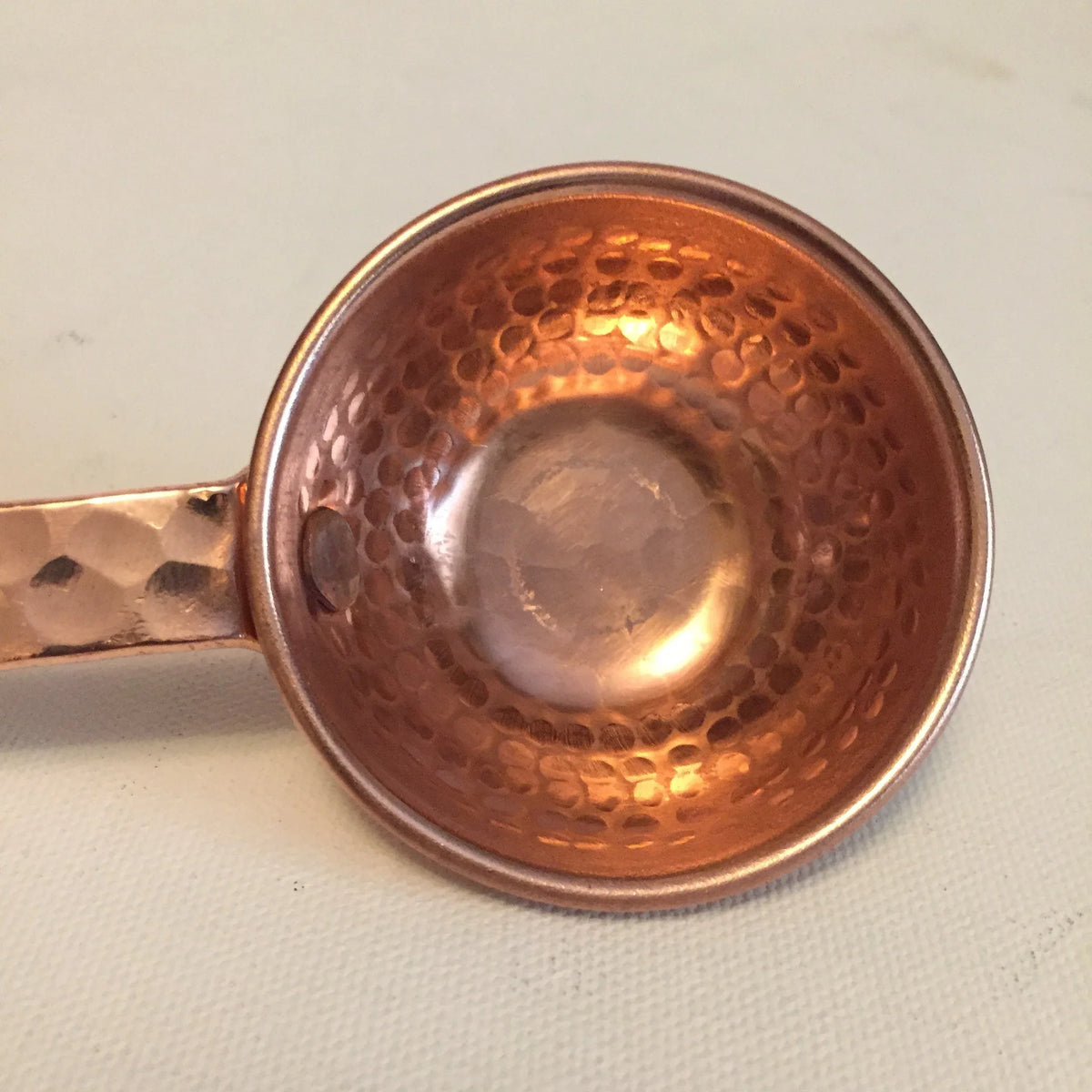 Hammered Copper 1oz Coffee Scoop - Old West Iron
