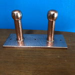 Hammered Copper Double Hook - Old West Iron