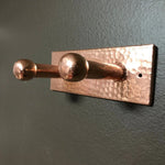 Hammered Copper Double Hook - Old West Iron
