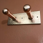 Hammered Copper Double Hook - Old West Iron