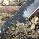 Fossil Drop Point Railroad Spike Knife - Old West Iron