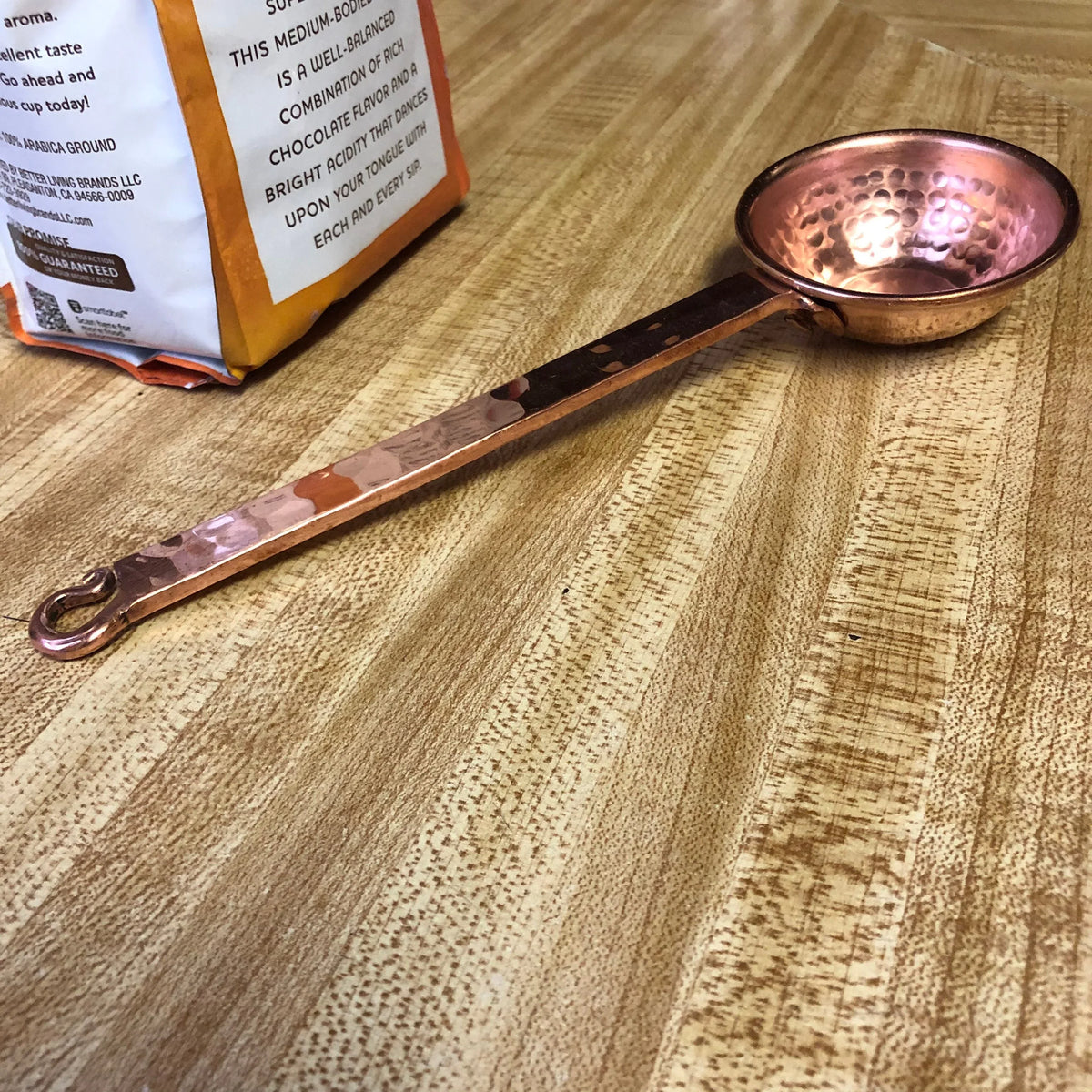Hammered Copper 1oz Coffee Scoop - Old West Iron