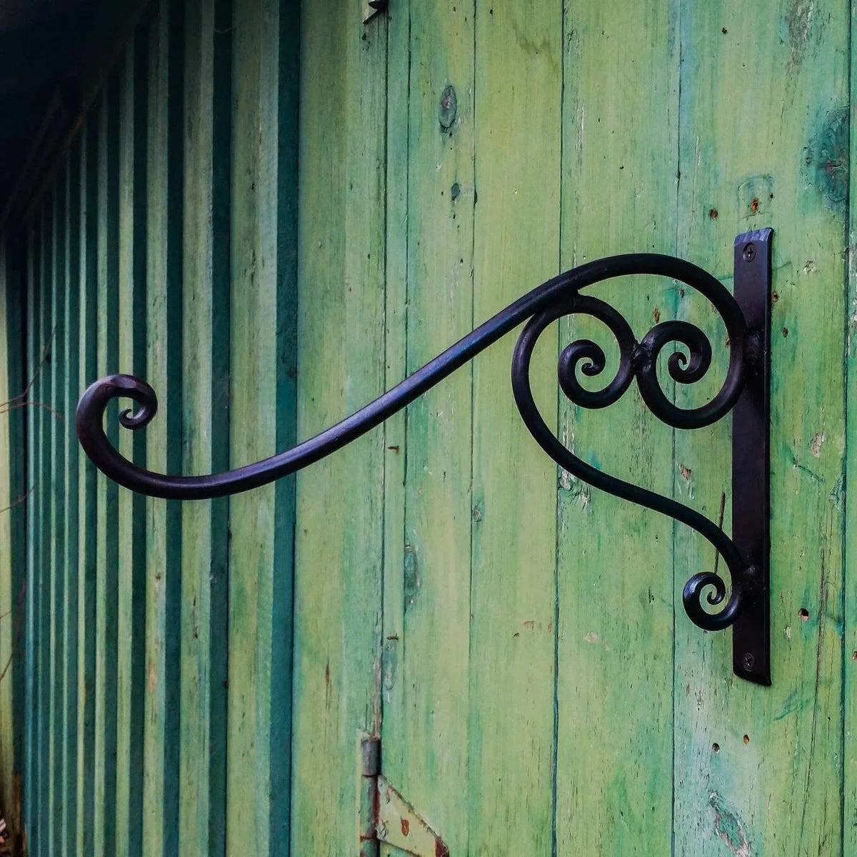 Hand Forged double curved Plant Hanger, design no. 8, Custom Made - Old West Iron