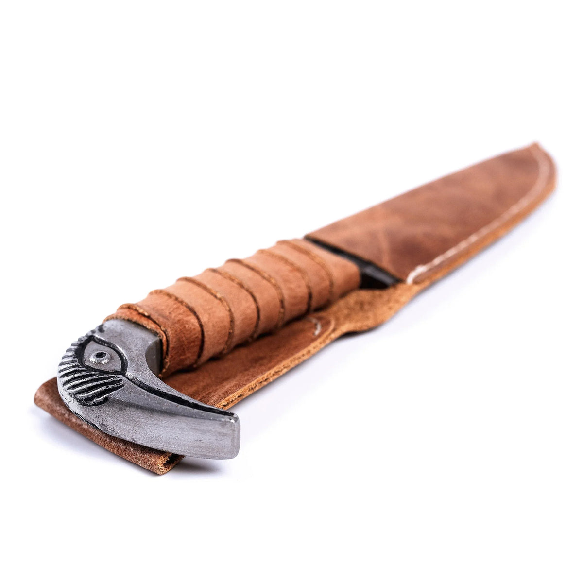 Hand Forged Raven's Head Viking Knife - Old West Iron