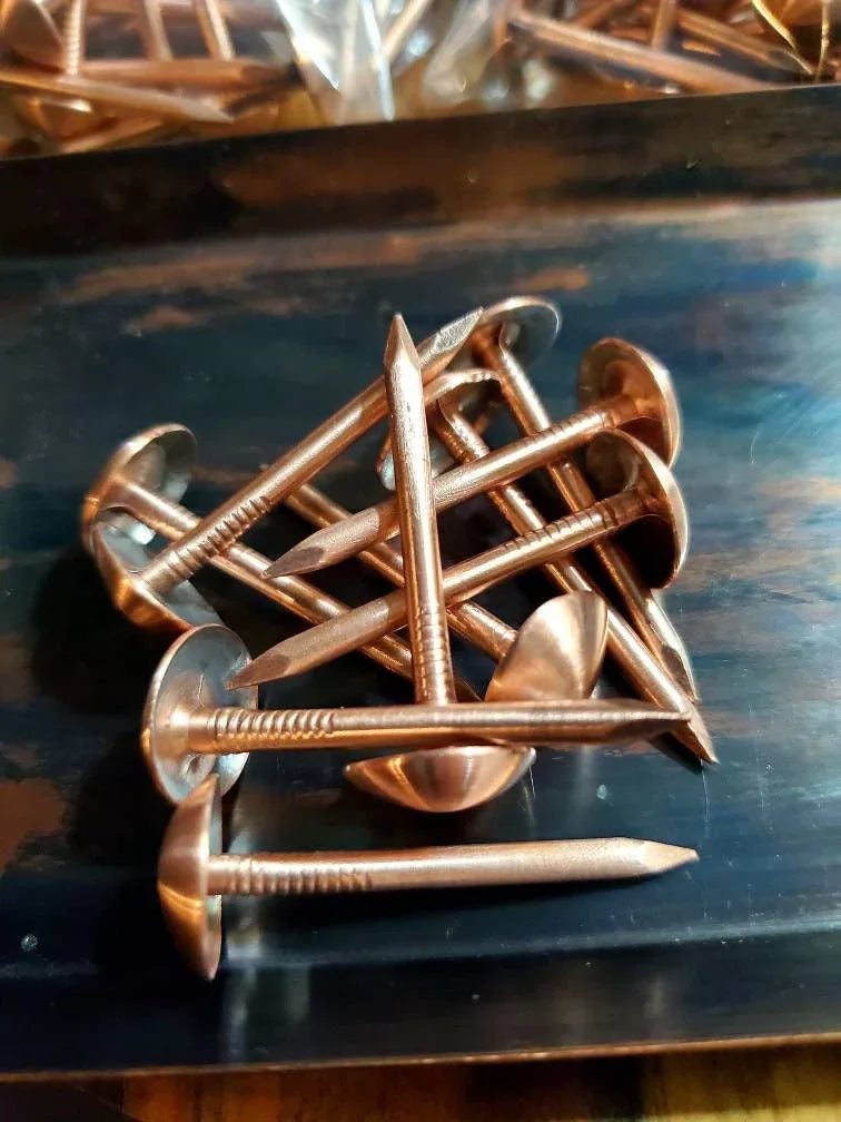 Handmade Copper Nails - Old West Iron