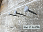 Hand Forged Nail Hook – Rustic Wrought Iron Wall Hook for Farmhouse and Cabin Decor - Old West Iron