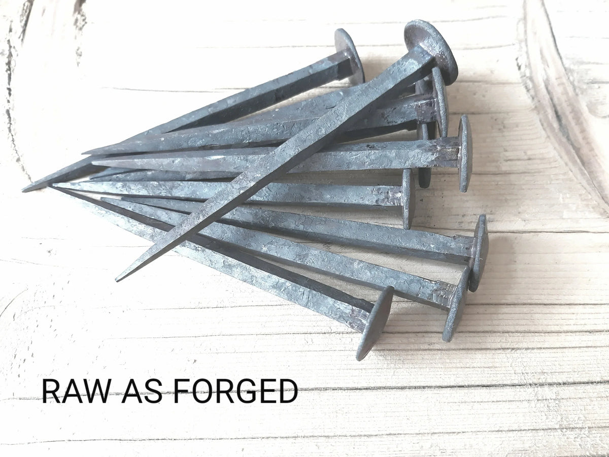 Hand Forged Nail Hook – Rustic Wrought Iron Wall Hook for Farmhouse and Cabin Decor - Old West Iron
