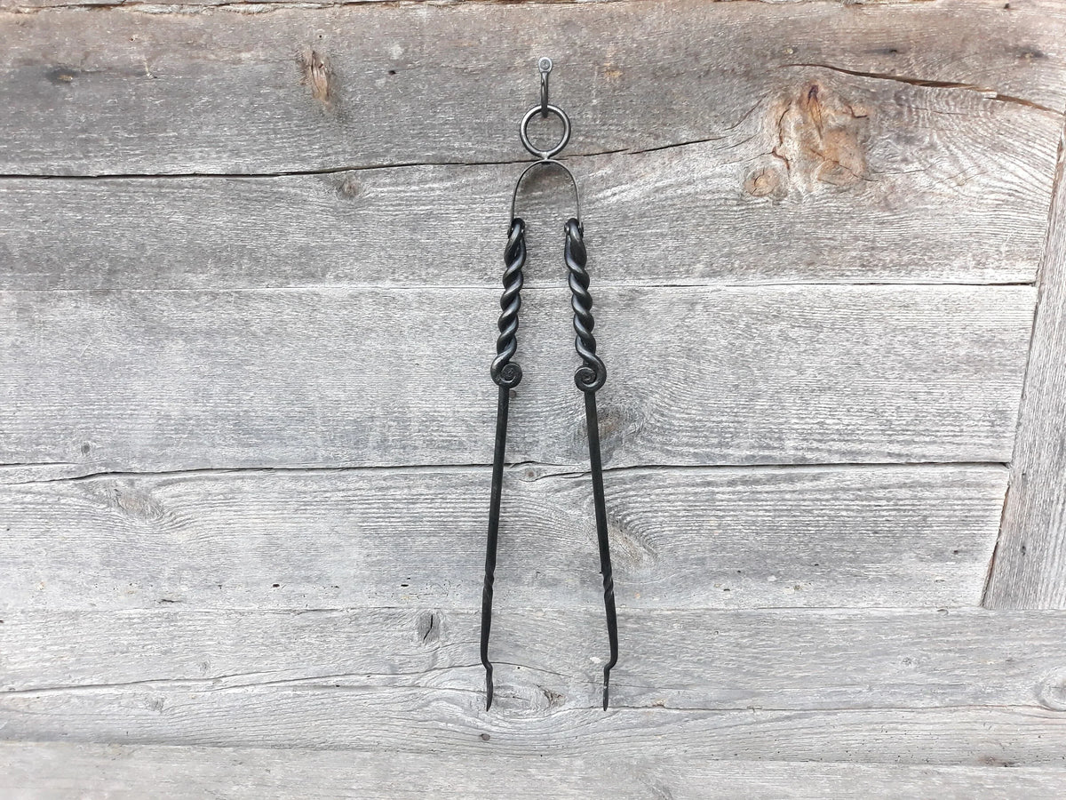 Hand Forged Charcoal Tongs - Old West Iron