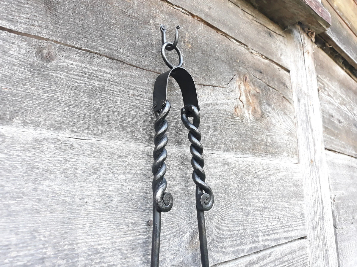 Hand Forged Charcoal Tongs - Old West Iron