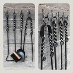 Set of Hand Forged Fireplace Tools 560mm - Old West Iron