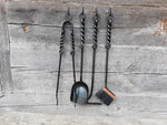Set of Hand Forged Fireplace Tools 560mm - Old West Iron