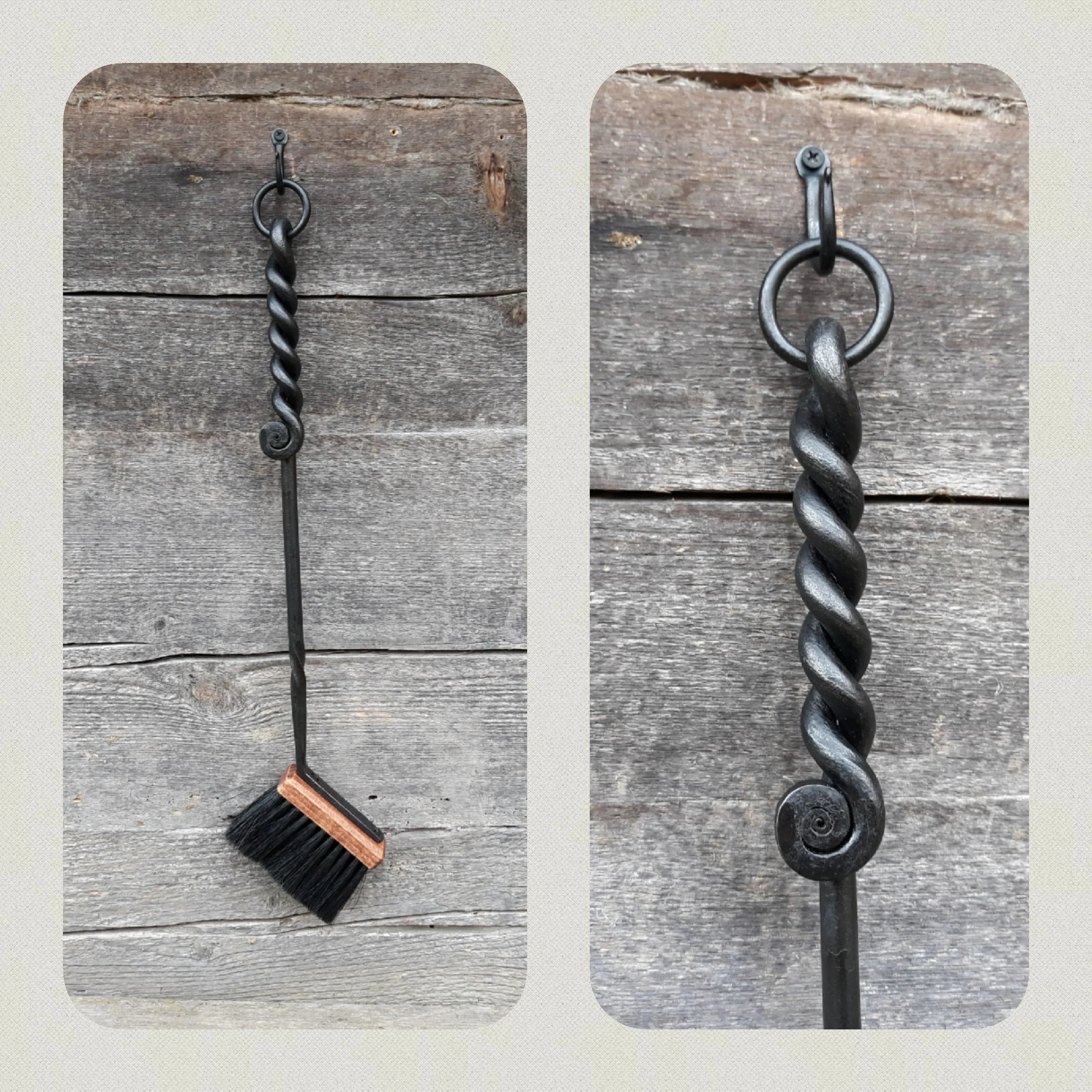 Hand Forged Fireplace Brush 560mm - Old West Iron
