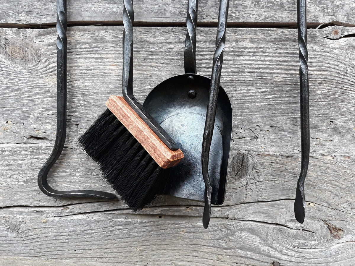 Set of Hand Forged Fireplace Tools 560mm - Old West Iron