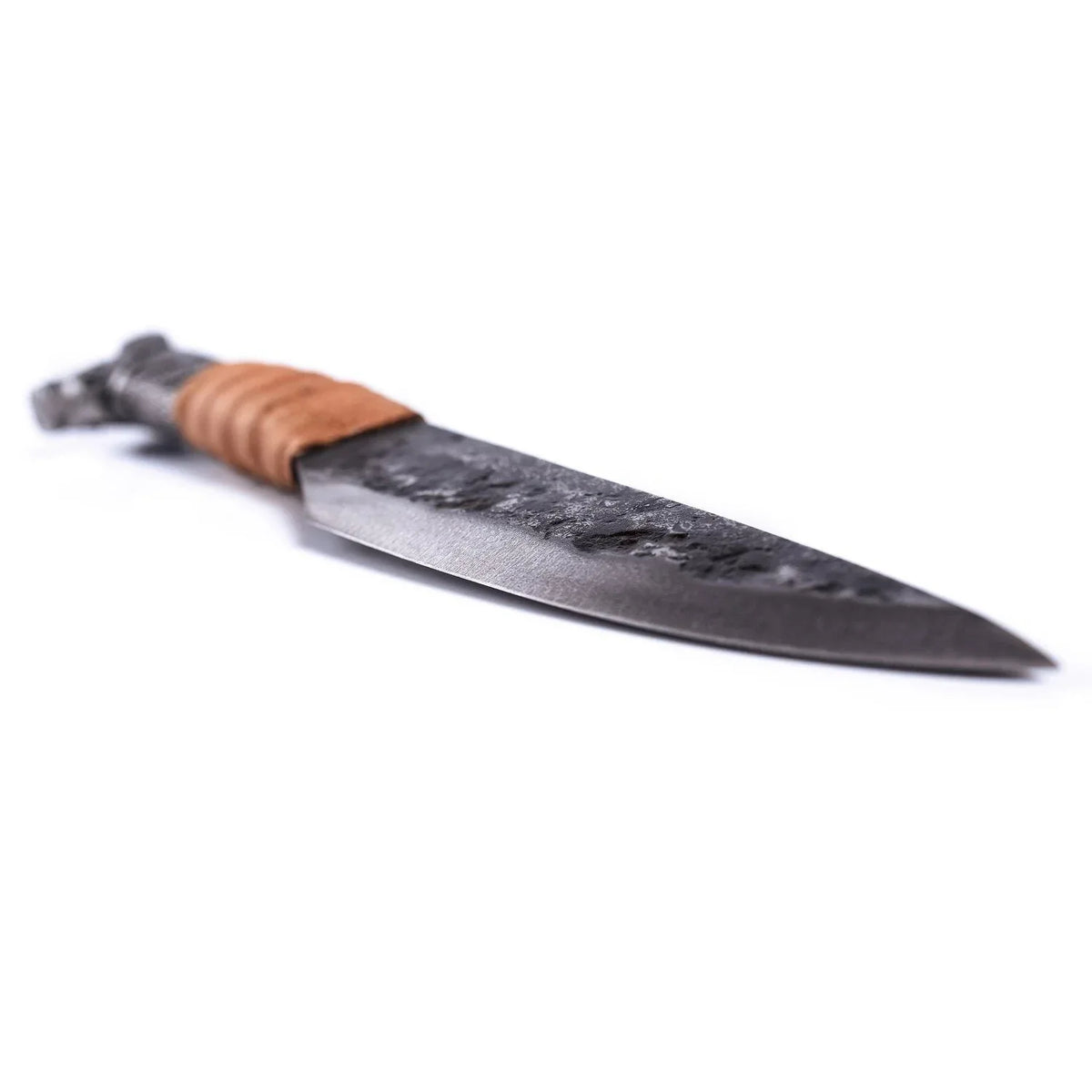 Hand Forged Boar's Head Viking Knife - Old West Iron