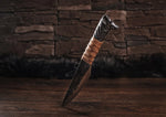 Hand Forged Boar's Head Viking Knife - Old West Iron